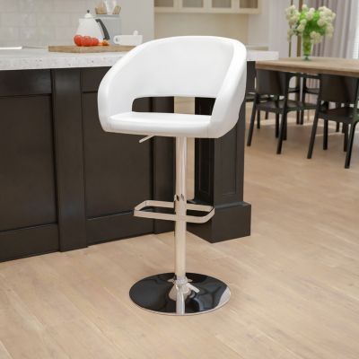 White And Brown Bar Stools Bed Bath, Comfortable Adjustable Counter Stools Ikea