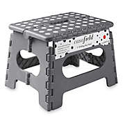 Casafield 9" Folding Step Stool with Handle - Portable Collapsible Small Plastic Foot Stool for Kids and Adults - Use in the Kitchen, Bathroom and Bedroom