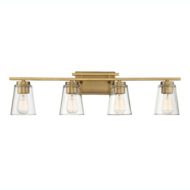 Savoy House Calhoun 4-Light Bathroom Vanity Light with Clear Glass (32" W x 9" H). View a larger version of this product image.