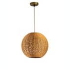 Alternate image 0 for ELE Light & Decor Hazel 1-Light Woven Globe Beige Pendant Design Pendant Light with Rattan Shade