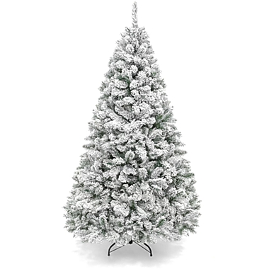 Best Choice Products 4.5ft Snow Flocked Christmas Tree, Premium Holiday Pine Branches, Foldable Metal Base. View a larger version of this product image.
