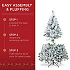 Alternate image 3 for Best Choice Products 4.5ft Snow Flocked Christmas Tree, Premium Holiday Pine Branches, Foldable Metal Base