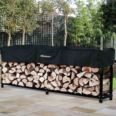 96" Heavy-Duty Woodhaven Firewood Rack with Cover. View a larger version of this product image.