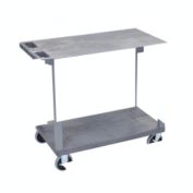 Luxor Gray EC22HD 18x32 Cart With 2 Flat Shelves