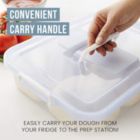 Alternate image 1 for Chef Pomodoro Dough Proofing Box, 15 x 11-Inch, Fit 4-6 Dough Balls, Household Pizza Dough Tray Kit (Blue)