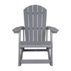 Alternate image 3 for Flash Furniture Savannah Commercial Grade All-Weather Poly Resin Wood Adirondack Rocking Chair with Rust Resistant Stainless Steel Hardware in Gray - Set of 2