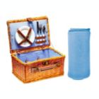 Alternate image 0 for Lexi Home Wicker Picnic Basket Set - Picnic Hamper Set - Willow Picnic Tote