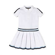 Hope & Henry Girls&#39; Short Sleeve Zipper Polo Sweater Dress, Toddler, 4