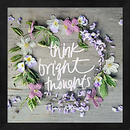 Great Art Now Think Bright Thoughts by Sarah Gardner 13-Inch x 13-Inch Framed Wall Art