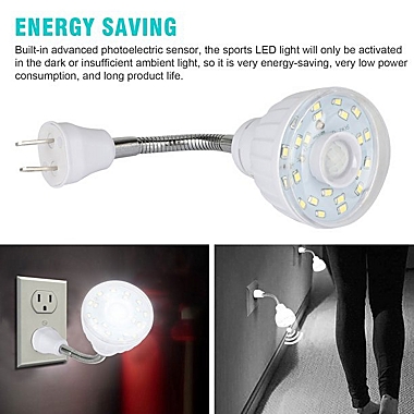 TSV 2pcs Plug-in LED Night Light with 360 Rotation Gooseneck. View a larger version of this product image.