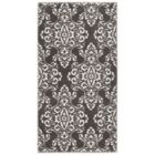 Alternate image 0 for Chaudhary Living 2.5' x 5' Gray and White Damask Rectangular Area Throw Rug