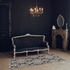 Alternate image 1 for Chaudhary Living 2.5' x 5' Gray and White Damask Rectangular Area Throw Rug