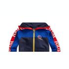 Alternate image 1 for Ralph Lauren Boy's Polo Usa Color Block Hoodie Blue Size 6