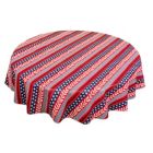 Alternate image 2 for Carnation Home Fashions "Americana" Vinyl Flannel Backed Tablecloth - 60x60", Red/White/Blue