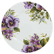 Purple Pansy Bone China - 7.5in Dessert Plates - Set of 4 by Coastline Imports