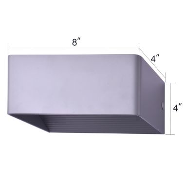 Canyon Home LED Gray Large 4"L x 8"W x 4"H Wall Lamp 2pcs Pack. View a larger version of this product image.