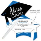 Alternate image 1 for Big Dot of Happiness Blue Grad - Best is Yet to Come - Royal Blue Grad Cap Wish Card Grad Party Activities - Shaped Advice Cards Games - Set of 20