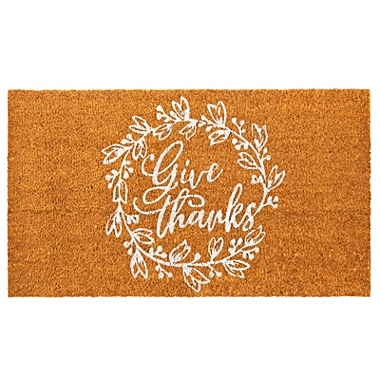 Juvale Thanksgiving Welcome Mat for Front Door, Outdoor Fall Rug for Porch, Give Thanks (30 x 17 In). View a larger version of this product image.