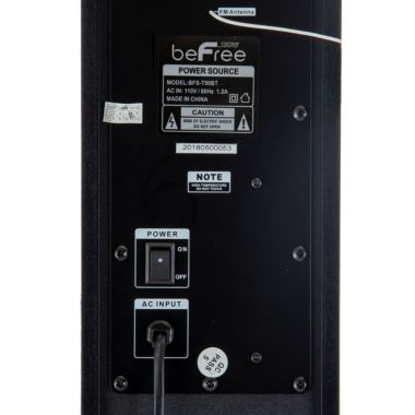 beFree Sound Bluetooth Powered 90 Watt Tower Speaker in Black with 5.1 Inch Subwoofer. View a larger version of this product image.