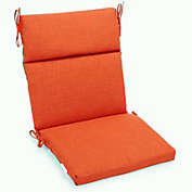 Blazing Needles 18-inch by 38-inch Spun Polyester Outdoor Squared Seat/Back Chair Cushion - Tangerine Dream