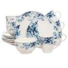 Alternate image 0 for Elama Traditional Blue Rose 16 Piece Dinnerware Set