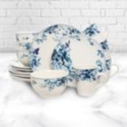 Alternate image 1 for Elama Traditional Blue Rose 16 Piece Dinnerware Set