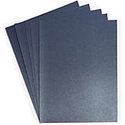 Paper Junkie Navy Blue Shimmer Paper, Metallic Sheets for Crafts (8.5 x 11 in, 50-Pack)