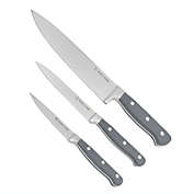 Dura Living Superior Series 3 Piece Stainless Steel Chef Knife Set, Gray