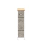 Alternate image 0 for Inq Boutique Narrow Dresser, Vertical Storage Unit With 4 Fabric Drawers, Metal Frame, Slim
