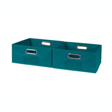 teal collapsible storage bins