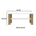 Alternate image 1 for Discount Trends Modern Classic Rectangular Coffee Table for Living Room, Dining Room with Color Combination.