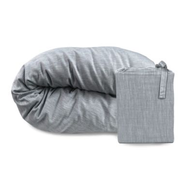BedVoyage Melange viscose from Bamboo Cotton Duvet Cover, King - Silver. View a larger version of this product image.