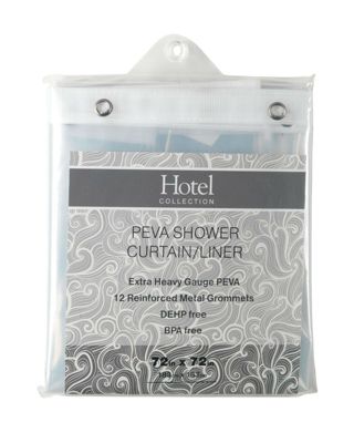 GoodGram Hotel Collection Non-Toxic 10 Gauge Peva Shower Curtain Liners - Clear