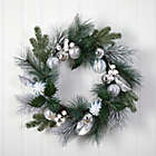 Alternate image 2 for Nearly Natural Pinecones and Berries with Silver Ornaments Artificial Christmas Wreath, 24-Inch, Unlit