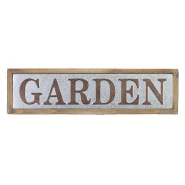 Cheungs Decorative Horizontal Wood Frame Wall Sign - Garden. View a larger version of this product image.