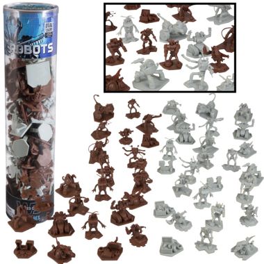 SCS Direct Robot Fantasy Sci-fi Action Figures - 52 Futuristic Space Battle Toys - with 14 Unique Characters - Great for Party Favors, Role Playing Games, Shadowrun, etc. View a larger version of this product image.