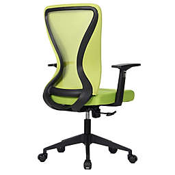 Modern Home Xelo Solo Mid-Back Desk/Office Task Chair, Computer Ergonomic Mesh Back Lumbar Support with Armrests (Black/Lime Green)
