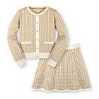 Alternate image 0 for Hope & Henry Girls&#39; Long Sleeve Cardigan and Skirt Sweater Set, Infant, 12-18 Months