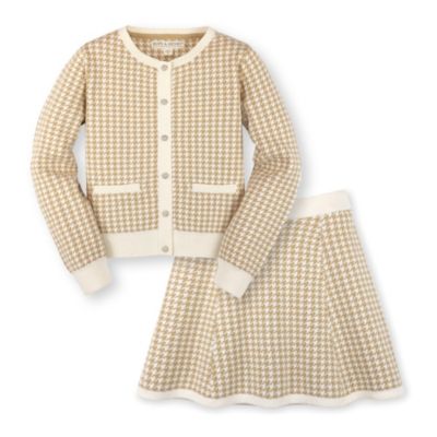 Hope & Henry Girls&#39; Long Sleeve Cardigan and Skirt Sweater Set, Infant, 12-18 Months