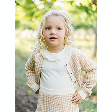 Hope & Henry Girls&#39; Long Sleeve Cardigan and Skirt Sweater Set, Infant, 12-18 Months. View a larger version of this product image.