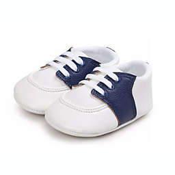 Laurenza's Baby Boys Navy and White Saddle Shoes
