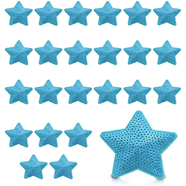 Bright Creations 24 Pack Small Blue Star Embroidery Sequin Patches for Clothing, Iron On Sewing Applique (3.3 in). View a larger version of this product image.