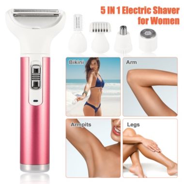 Forretningsmand Stationær Australien Unique Bargains Electric Razor for Women, 5 in 1 Electric Shaver for Women,  Portable Rechargeable Hair Trimmer Wet and Dry Cordless Women Shaver Hair  Remover for Face, Legs, Rose Red | Bed