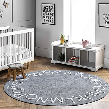 nuLOOM Kids Washable Round Alphabet Rug. View a larger version of this product image.