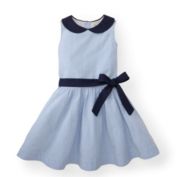 Hope & Henry Girls&#39; Seersucker Peter Pan Collar Dress (Blue, 3)