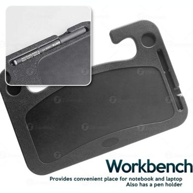 Zone Tech Multi-Functional Portable Car Laptop and Food Steering Wheel Tray - Gray Table/Car Vehicle Seat Portable Mount Tray Laptop Notebook Table Eating Desk. View a larger version of this product image.