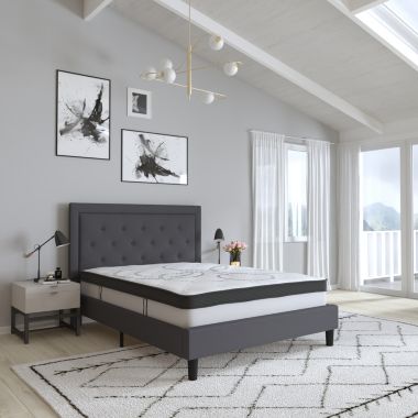 Merrick Lane Luna 10 Inch Hybrid Full Size Mattress CertiPUR-US Certified Foam & Pocket Spring Mattress in a Box. View a larger version of this product image.