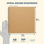 Alternate image 1 for Paper Junkie Kraft Hardcover Blank Scrapbook Photo Album (12 x 12 Inches, 40 Sheets)