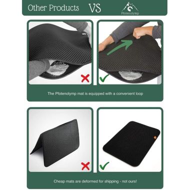 Pfotenolymp Cat Litter Mat - Large Litter Box Mat As A Rug For Litter Box. View a larger version of this product image.