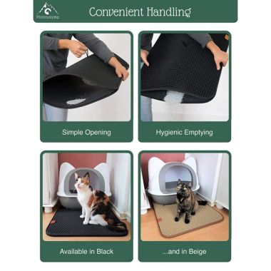 Pfotenolymp Cat Litter Mat - Large Litter Box Mat As A Rug For Litter Box. View a larger version of this product image.